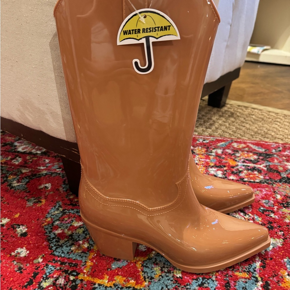 Jeffrey Campbell Thunderstorm Nude Rain Boots
